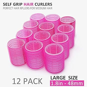 Jumbo Size Hair Roller sets, Self Grip, Salon Hair Dressing Curlers, Hair Curlers, 2 size 24 pack... | Amazon (US)