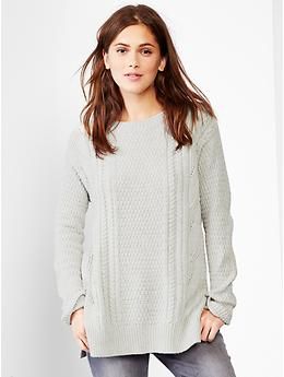 Boyfriend cable knit sweater | Gap US
