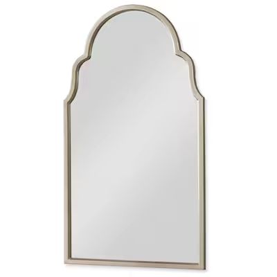 allen + roth  24-in W x 41-in H Arch Champagne Silver Framed Wall Mirror | Lowe's