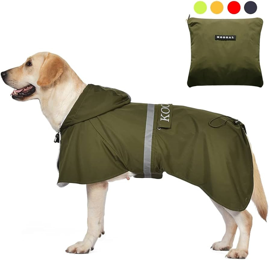KOOGAL Pet Large Dog Raincoat Apparel Poncho Waterproof for Medium Large Sized for Dog Raincoat C... | Amazon (US)