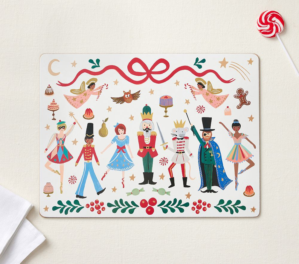 Rifle Paper Co. Christmas Nutcracker Cork Placemat | Pottery Barn Kids
