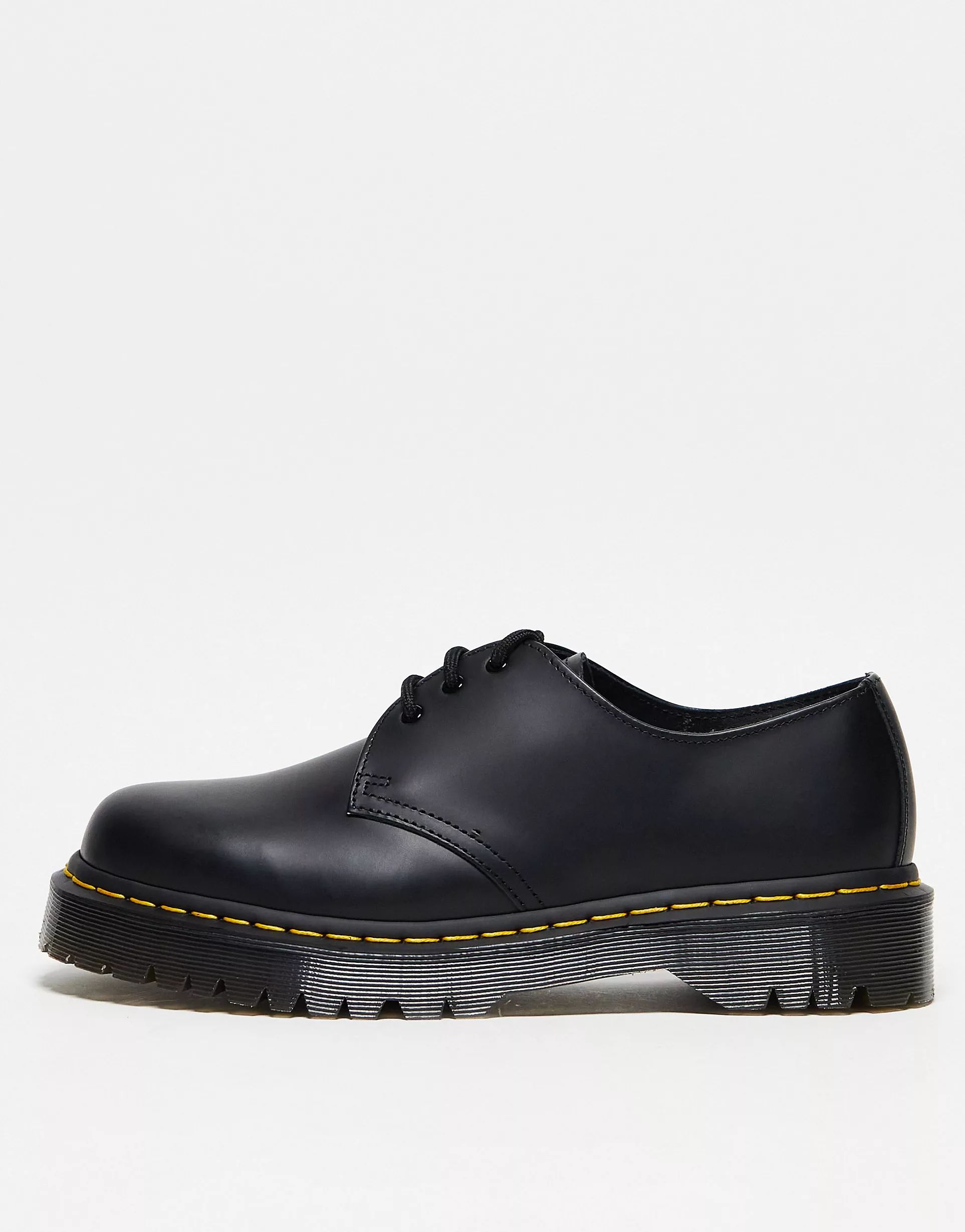 Dr Martens 1461 Bex 3 eye shoes in black smooth leather | ASOS (Global)