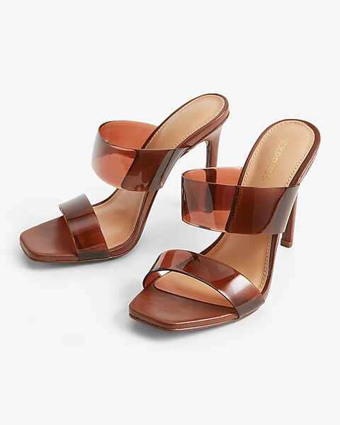Barely There Double Band Heeled Sandals | Express