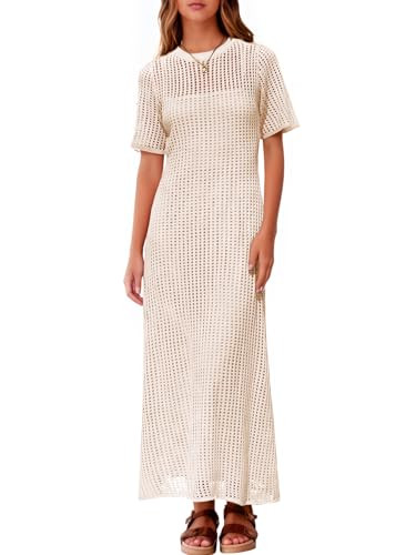 Fisoew Womens Crochet Swimsuit Cover Up 2026 Summer Vacation Resort Bathing Suit Swimwear Casual ... | Amazon (US)