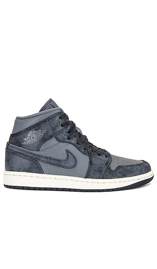 Air Jordan 1 Mid Sneaker in Smoke Grey, Off Noir, & Sail | Revolve Clothing (Global)