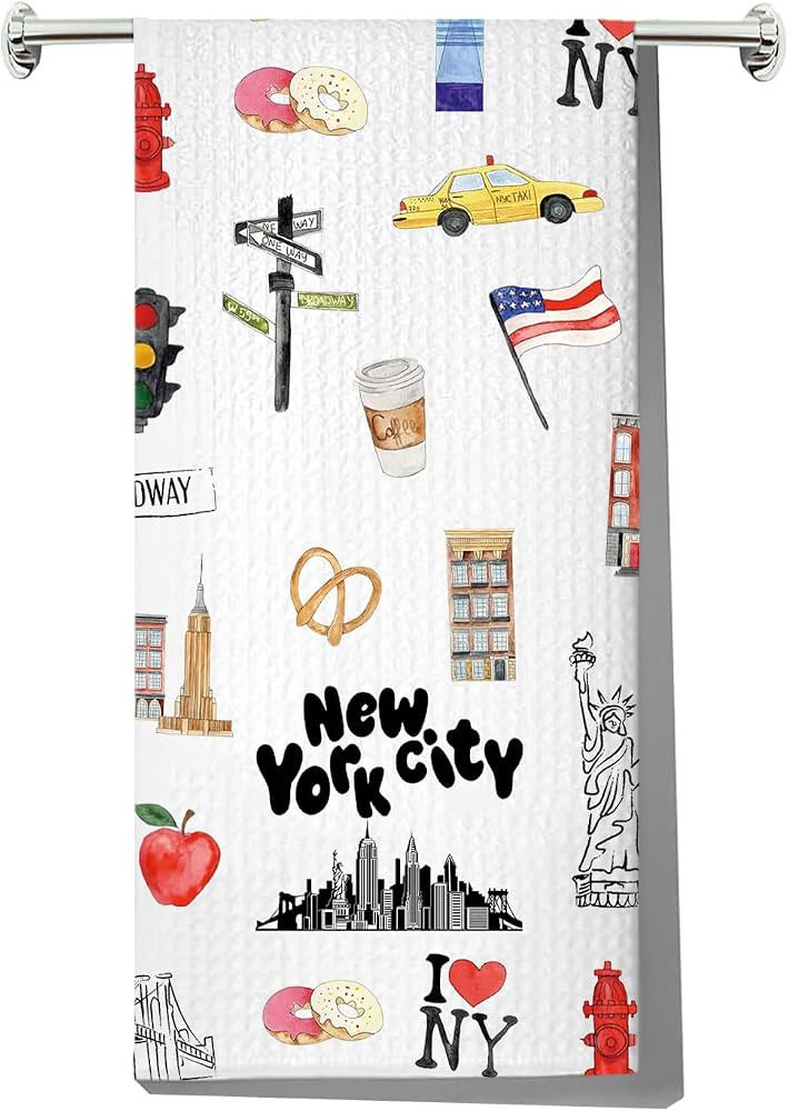 JNIAP New York Kitchen Towel New York Kitchen Decor New York City Skyline Gifts New York Icon Kit... | Amazon (US)