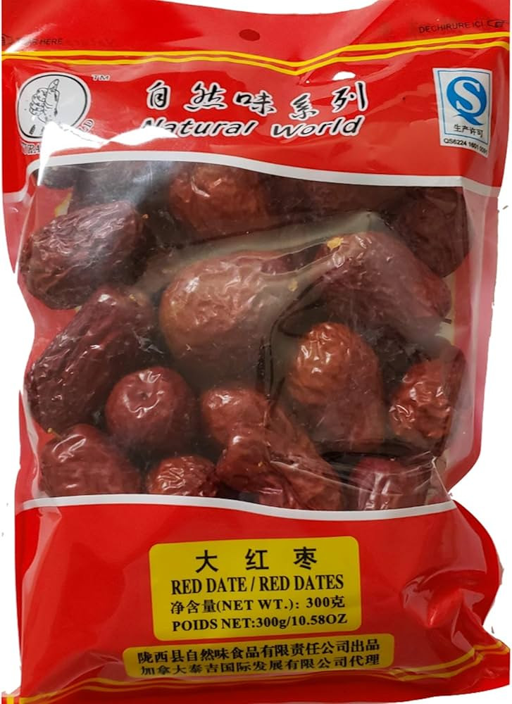 Natural World Dried Jujubes or Chinese Red Dates 300 Grams | Amazon (CA)