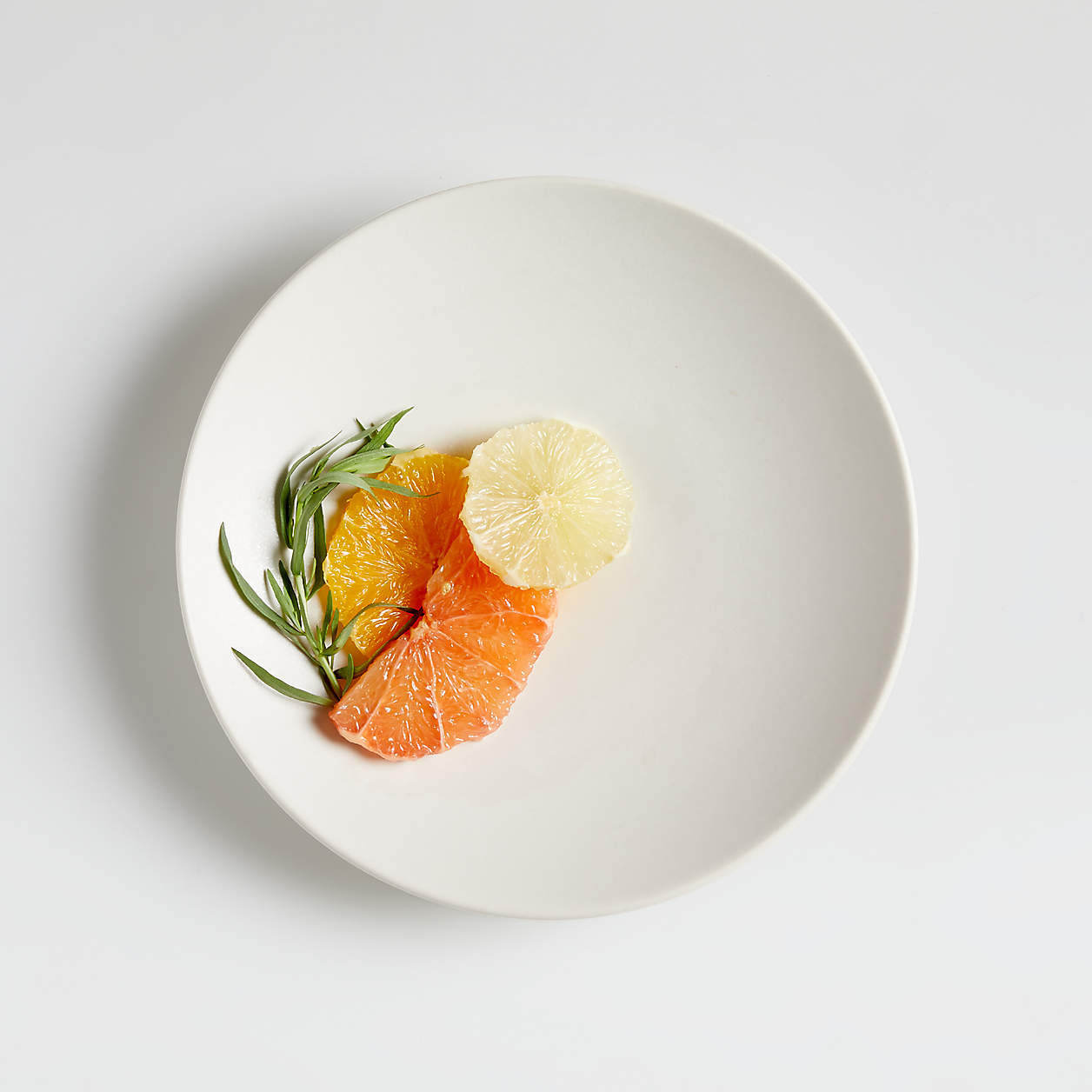 Craft Linen Cream Coupe Salad Plate + Reviews | Crate & Barrel | Crate & Barrel