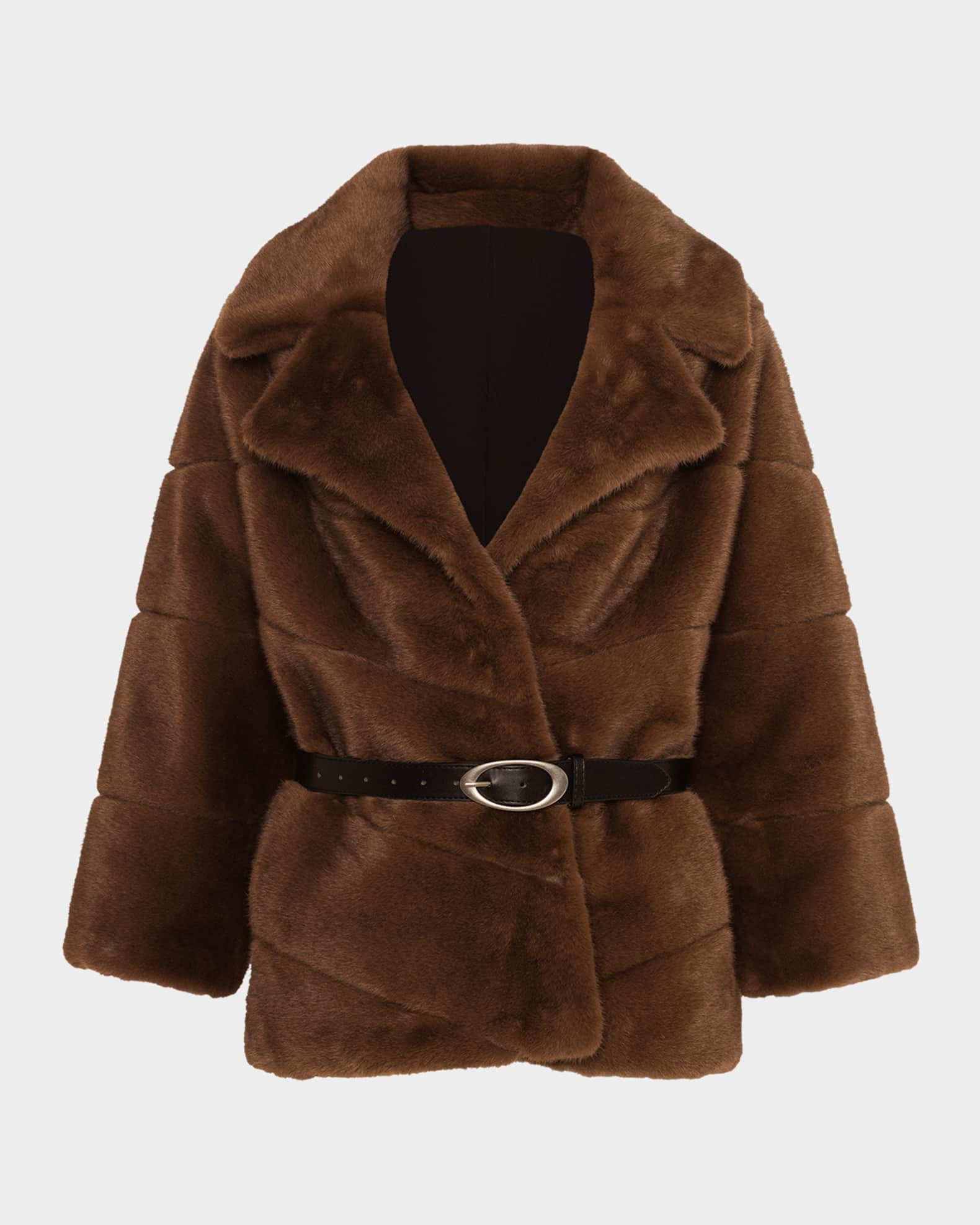 Fur-Free Leopard Faux Mink Coat | Neiman Marcus