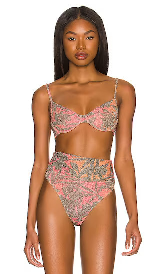 Camilla Bikini Top in Hibiscus Shine | resort outfits resort vacation beach resort style  | Revolve Clothing (Global)