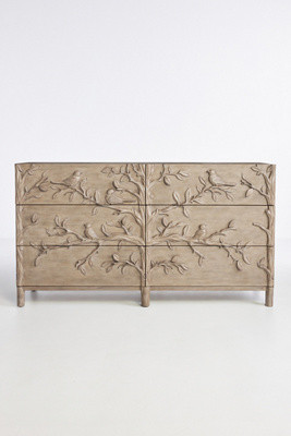 Ornithology Handcarved Six-Drawer Dresser | Anthropologie (US)