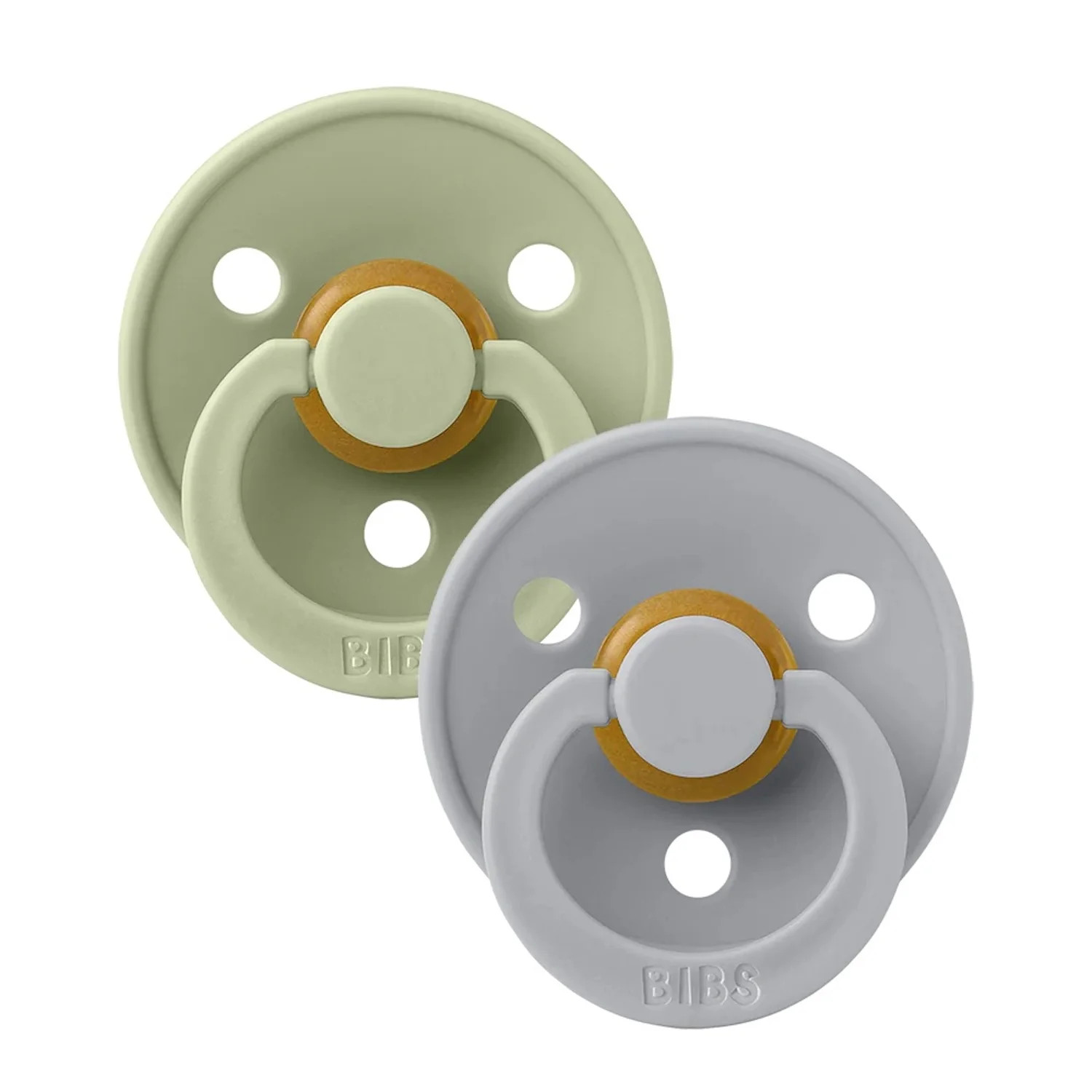 BIBS Colour Latex Infant Pacifier Size 1, 0-6 Months, Sage/Cloud, 2 Count | Walmart (US)
