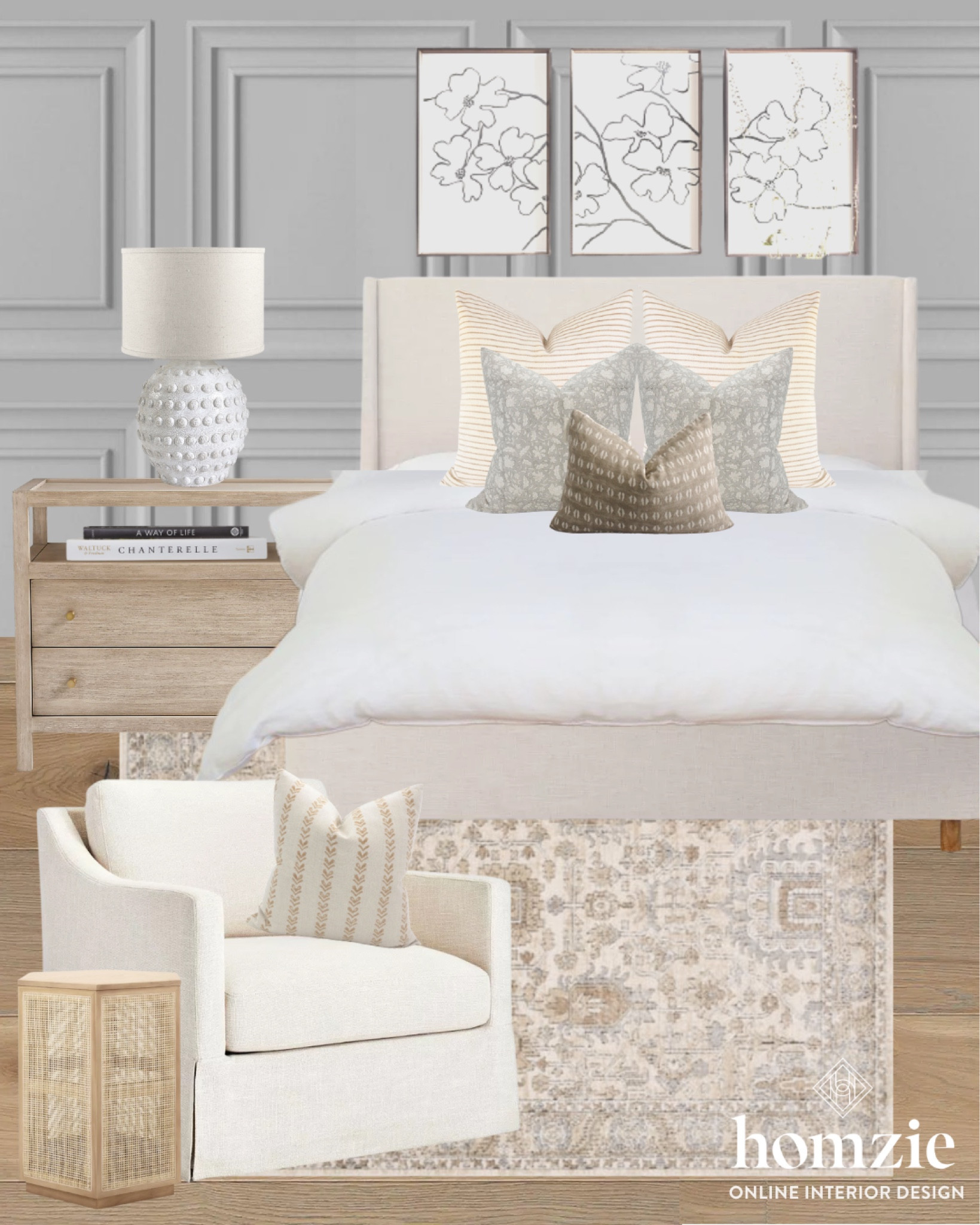 Neutral bedroom design 

Bedroom inspiration, neutral master bedroom, bedroom inspo, bedroom decor, bedroom furniture, bedroom rug, bedroom lamps, bedroom chair, home decor, white bed, bed frame, upholstered bed 

#homedecor #bedroom #moodboard #bedroomdecor #bedroomdesign 

#LTKfamily #LTKhome #LTKFind