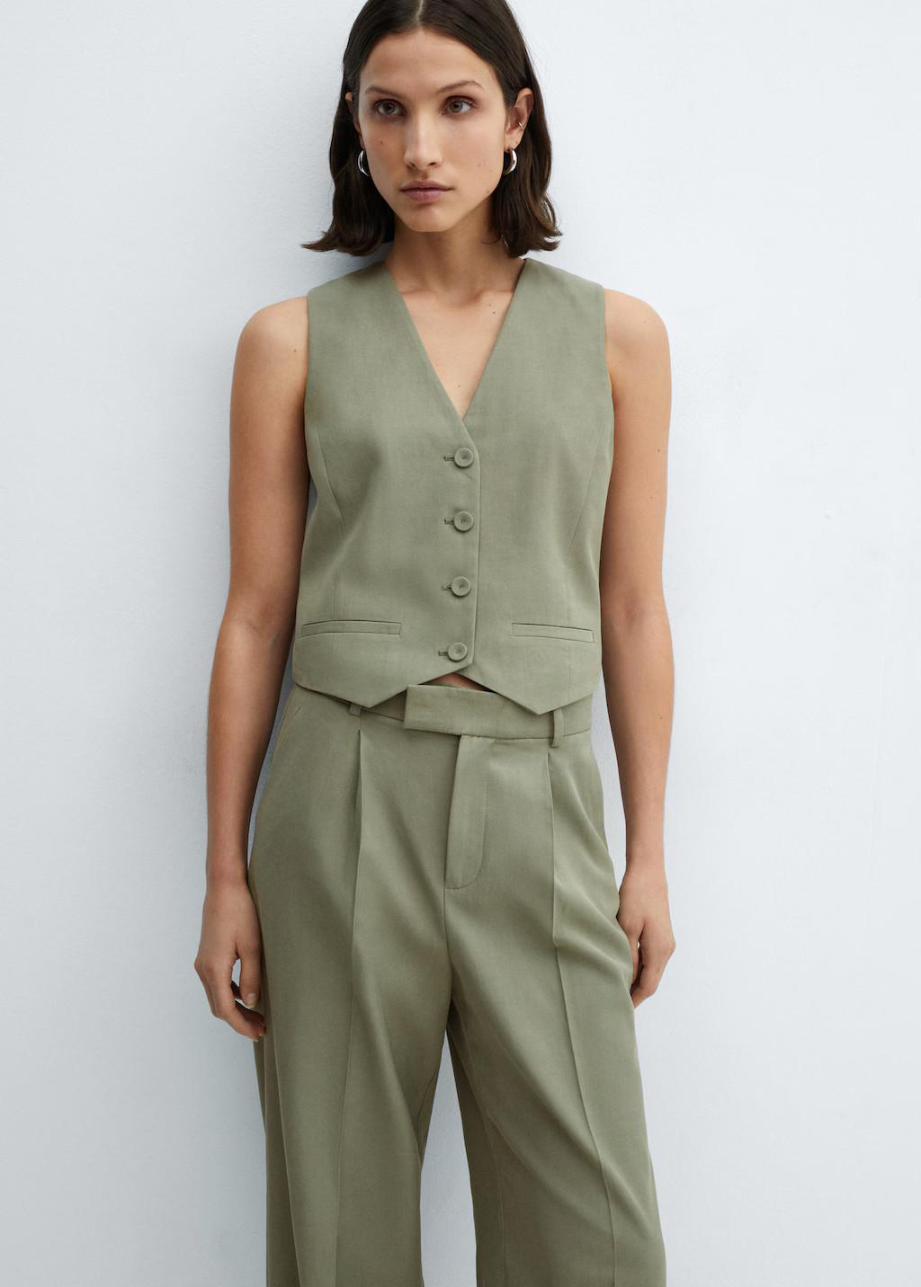 Suit waistcoat with buttons | MANGO (UK)