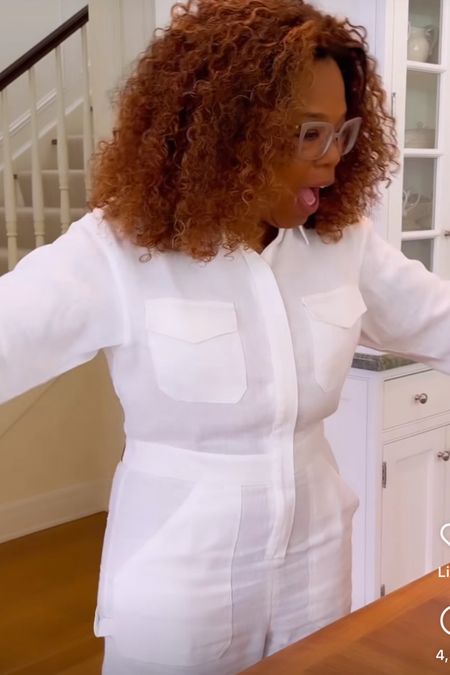 Loving Oprah’s white utility jumpsuit! Linked similar styles 

#LTKstyletip #LTKFind
