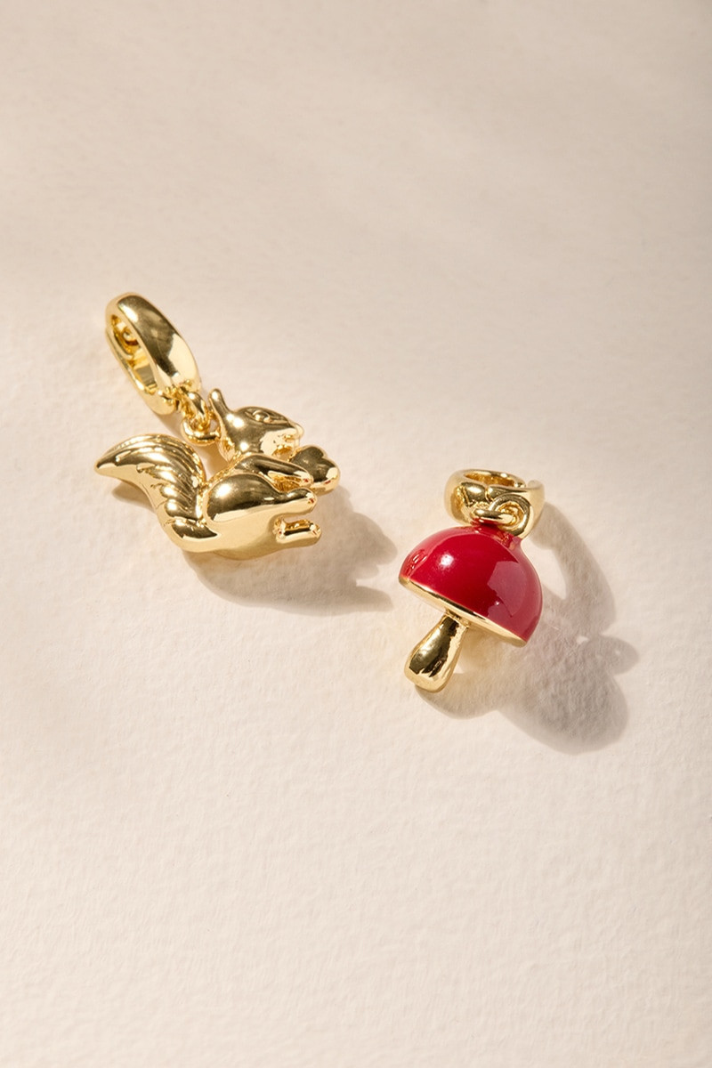 Squirrel and Mushroom Charm Set | Francesca's