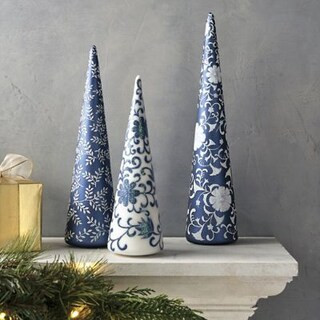 Chinoiserie Matte Glass Trees, Set of Three | Frontgate | Frontgate