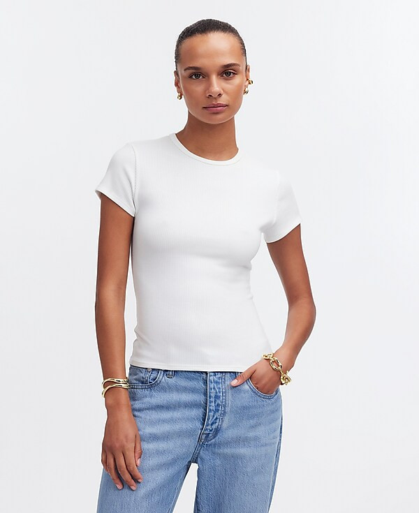 Drapey Rib Tee | Madewell