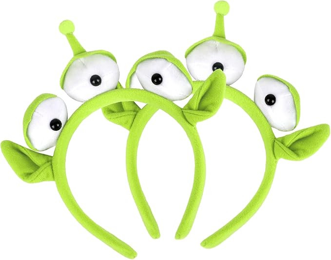CCINEE 2Pack Alien Plush Headband，Green Alien Three-eyed Headband Plush Headwear Hat Accessorie... | Amazon (US)