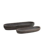 2pc Decorative Wooden Dough Bowl Set | TJ Maxx