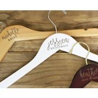 Custom Bridal Hanger, Wedding Hanger, Bride Hanger, Bridesmaid Hangers, Wedding Name Hangers, Wood H | Etsy (US)