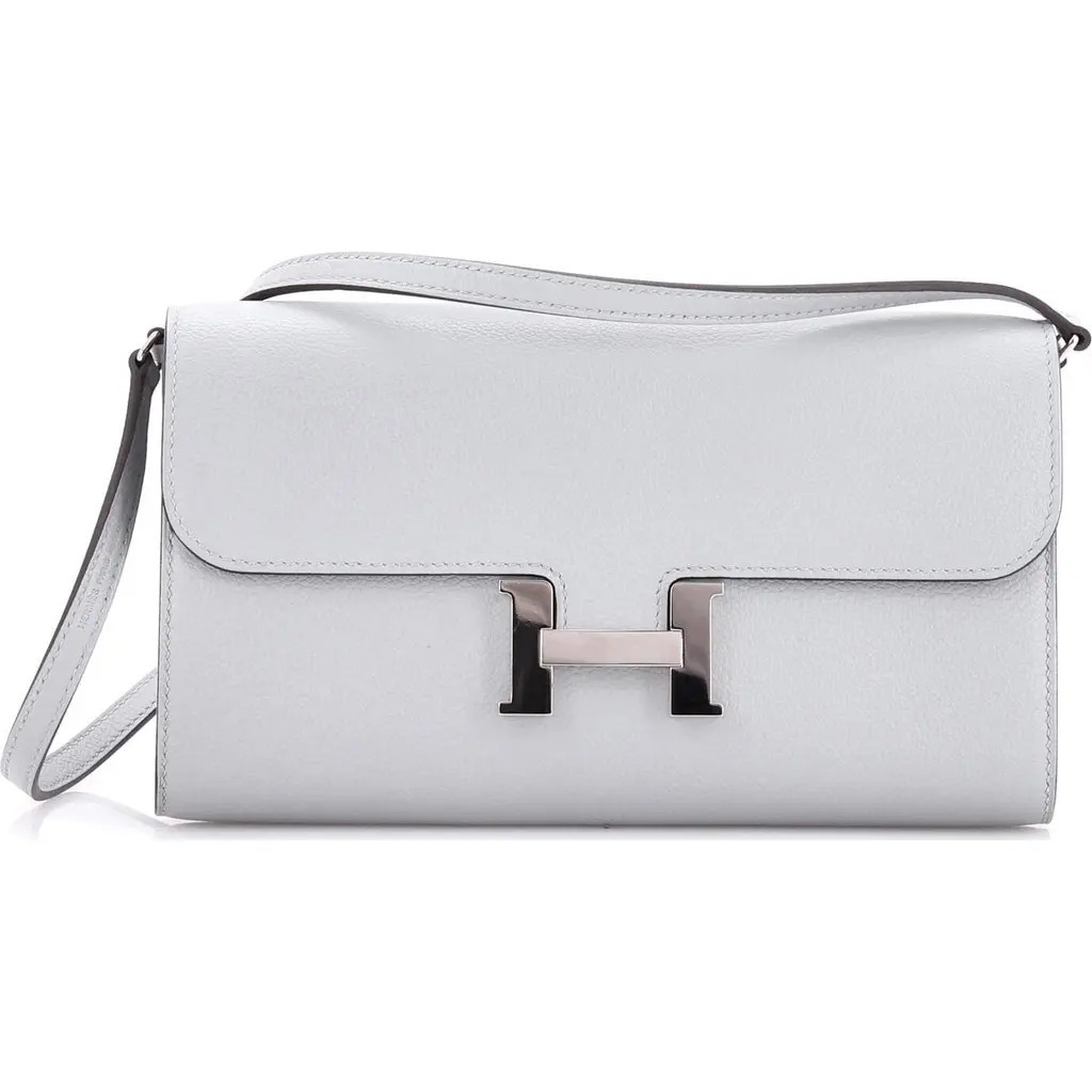 Pre-Owned Hermes Constance To Go Wallet Evercolor in Blue at Nordstrom, Size X-Small | Nordstrom