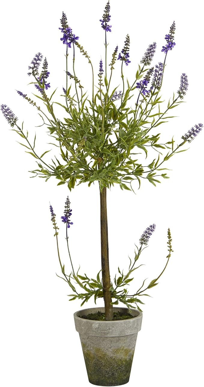Nearly Natural 34in. Lavender Single Ball Topiary Artificial Tree | Amazon (US)