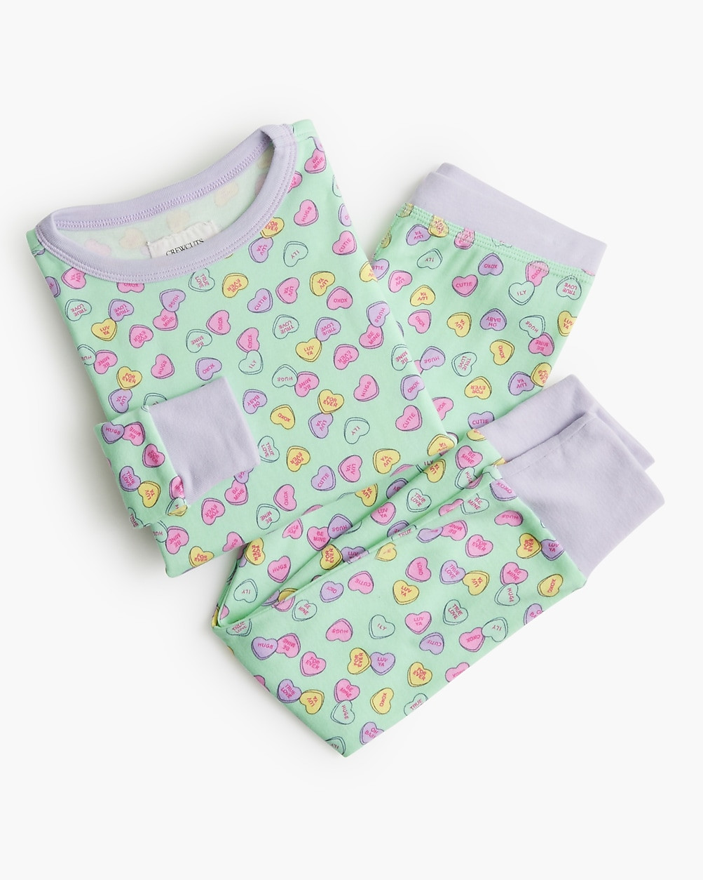 Girls' candy hearts pajama set | J.Crew Factory