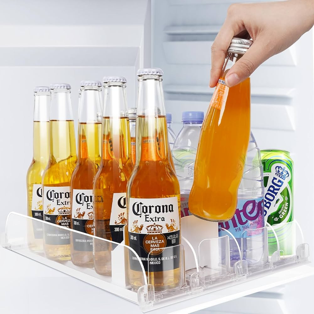 SOLY Drink Organizer for Fridge,Soda Can Dispenser for Refrigerator,with Automatic Pusher Glide,W... | Amazon (US)