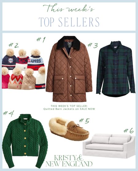 This week’s best sellers: Quilted Barn Jacket on sale (more colors), Pom Pom Hats ( great price), Blackwatch Flannel Shirt (under $30 on sale), Cable Knit Cardigan (more colors), the best Shearling Slippers, PB Deep Seated Slipcovered Sofa

#LTKsalealert #LTKGiftGuide #LTKHoliday