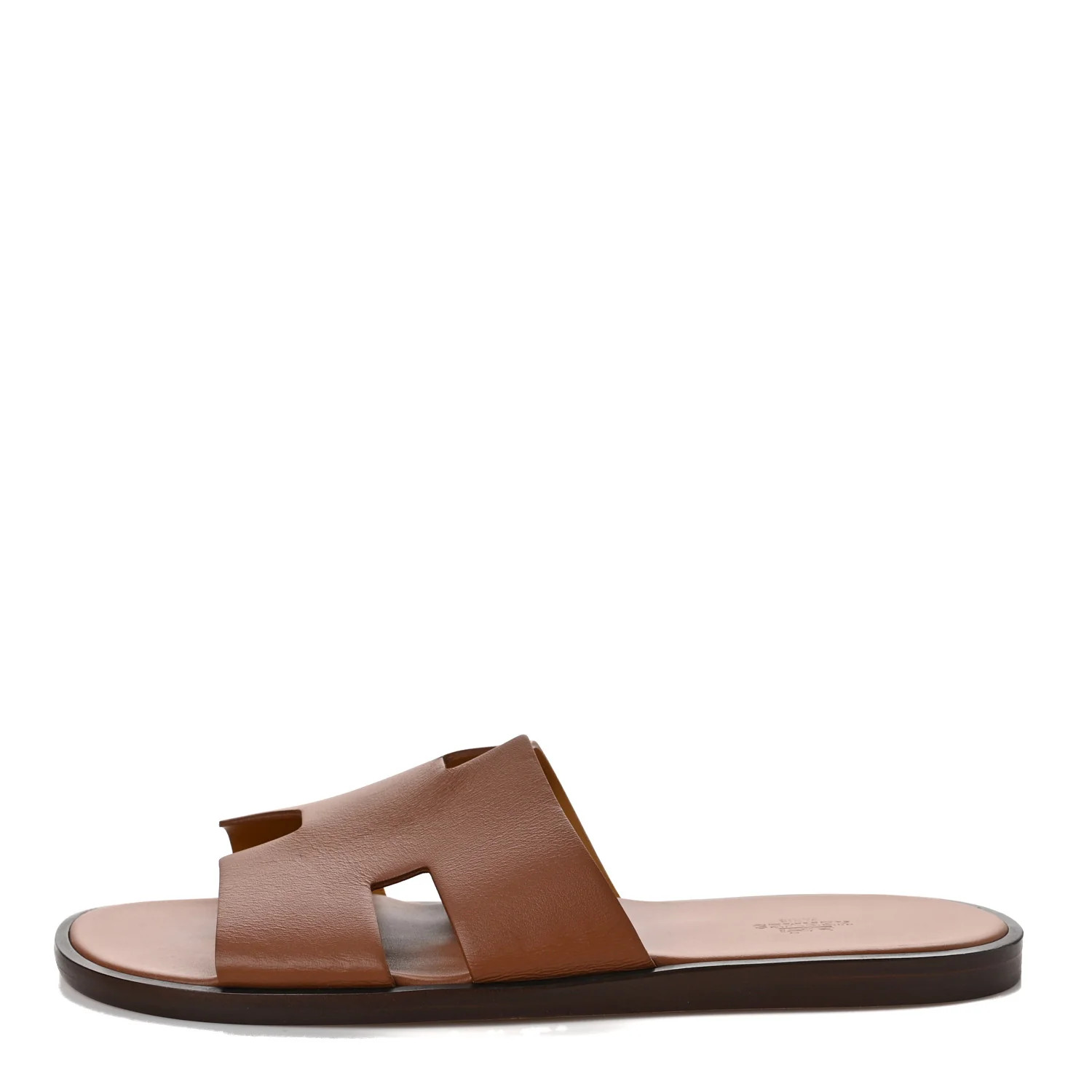 HERMES Calfskin Izmir Mens Sandals 43.5 Gold | FASHIONPHILE (US)