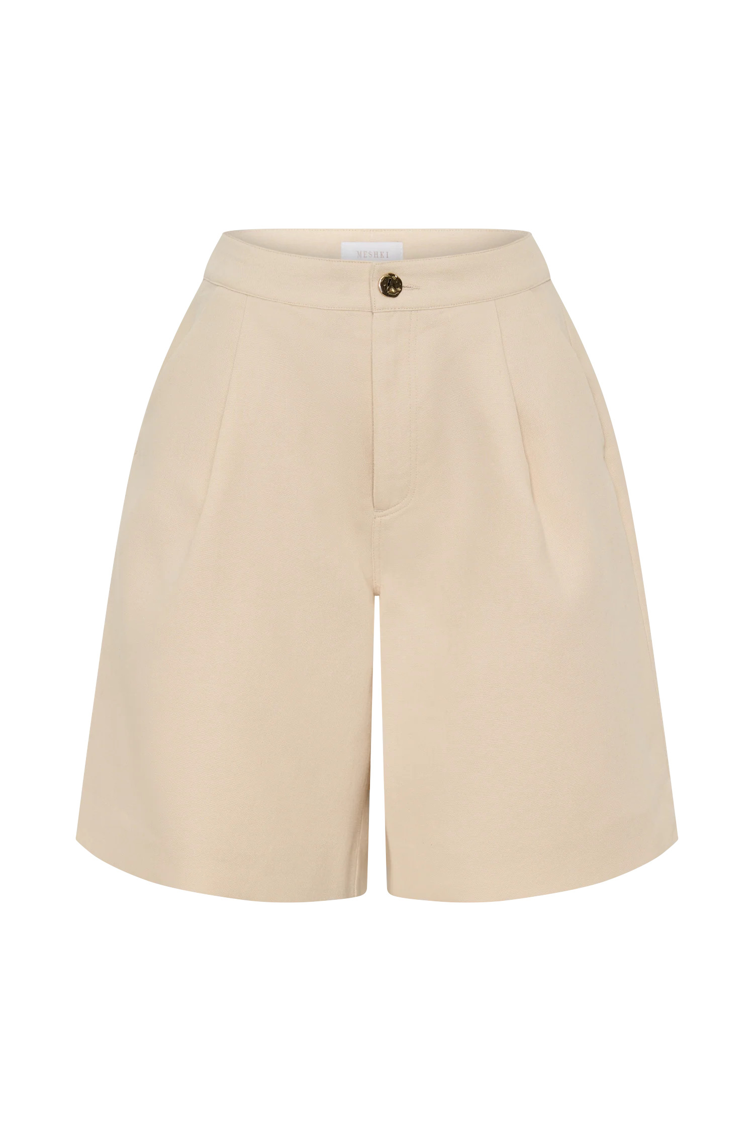 Andina Linen Shorts - Natural Beige | MESHKI US
