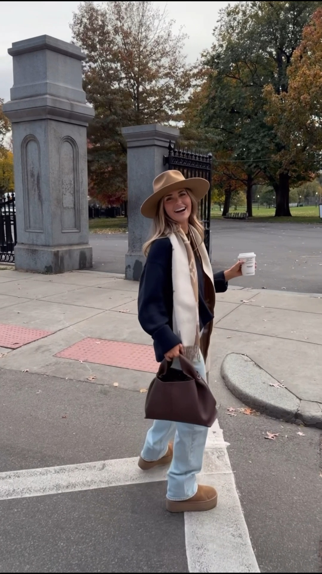 Bee Boppin around Boston🍂☕️ This is the BEST Fall outfit that’s still cozy but cute! Linking some other similar scarves here from Amazon- they are a great Fall staple and these are my go-to Abercrombie jeans! 😍

#LTKSeasonal #LTKStyleTip #LTKTravel