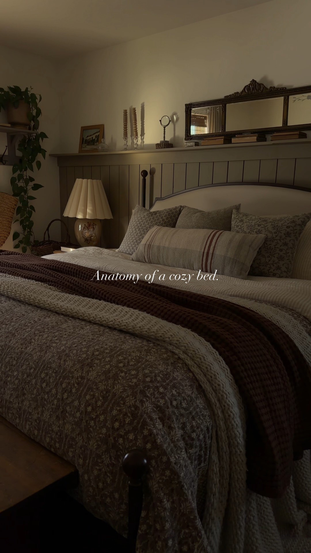 A cozy mix of linen, texture, and pattern, bedroom, bedding, blanket, duvet, headboard, curtains 

#LTKHome