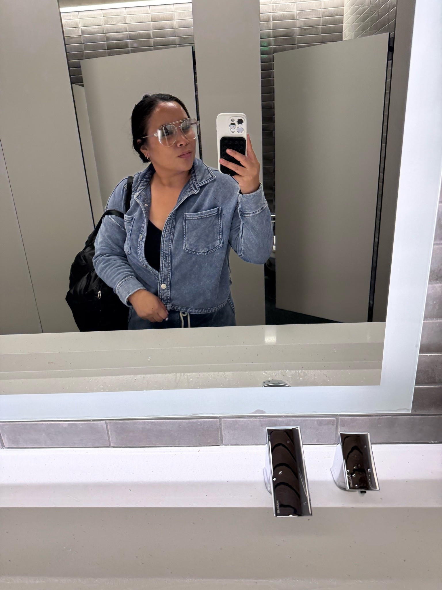 Travel outfit I always reach for when I want to feel comfortable but still pulled together.

This is my go-to soft denim-look athleisure set. It has that relaxed, washed denim feel visually, but it is actually a lightweight, soft knit that moves with you and feels easy all day. It is one of those sets that looks styled without any effort.

I like layering a black onesie underneath to keep everything feeling sleek and streamlined. It adds structure under the relaxed set and makes the whole look feel intentional from airport to arrival.

Comfort first, but still put together in that quiet way that works anywhere.

#traveloutfit #airportstyle #athleisurewear #denimlook #effortlessstyle #travelwardrobe

travel outfit | airport style | athleisure set | denim look lounge set | black onesie outfit | comfy chic travel | elevated basics | travel day outfit | relaxed style | minimalist travel wardrobe

#LTKootd #LTKdayinmylife #LTKMidsize