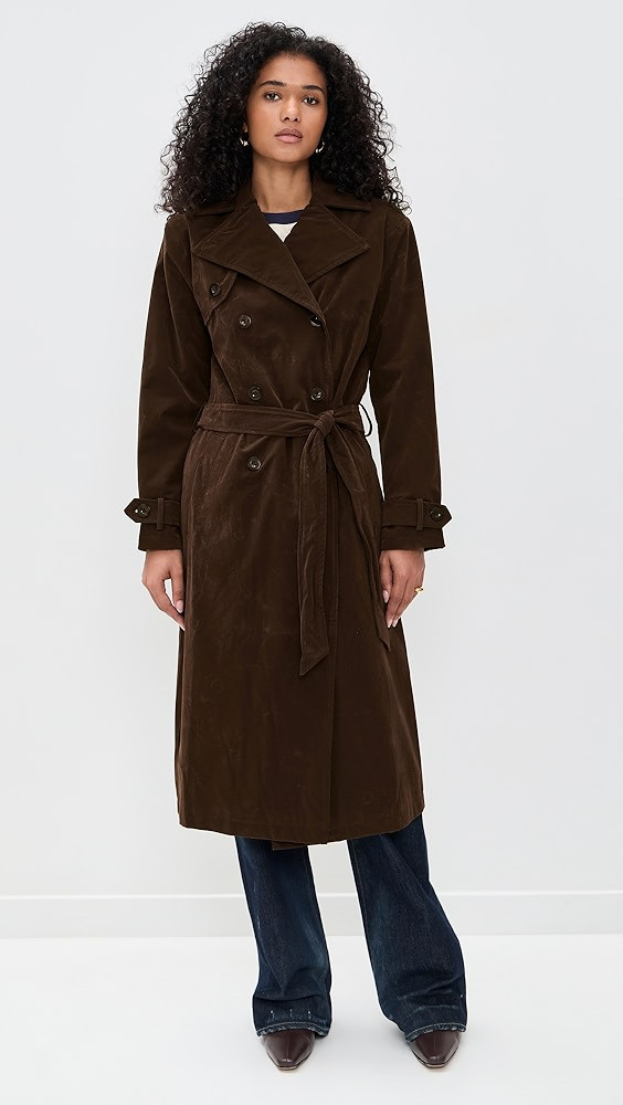 Faux Suede Trench | Shopbop