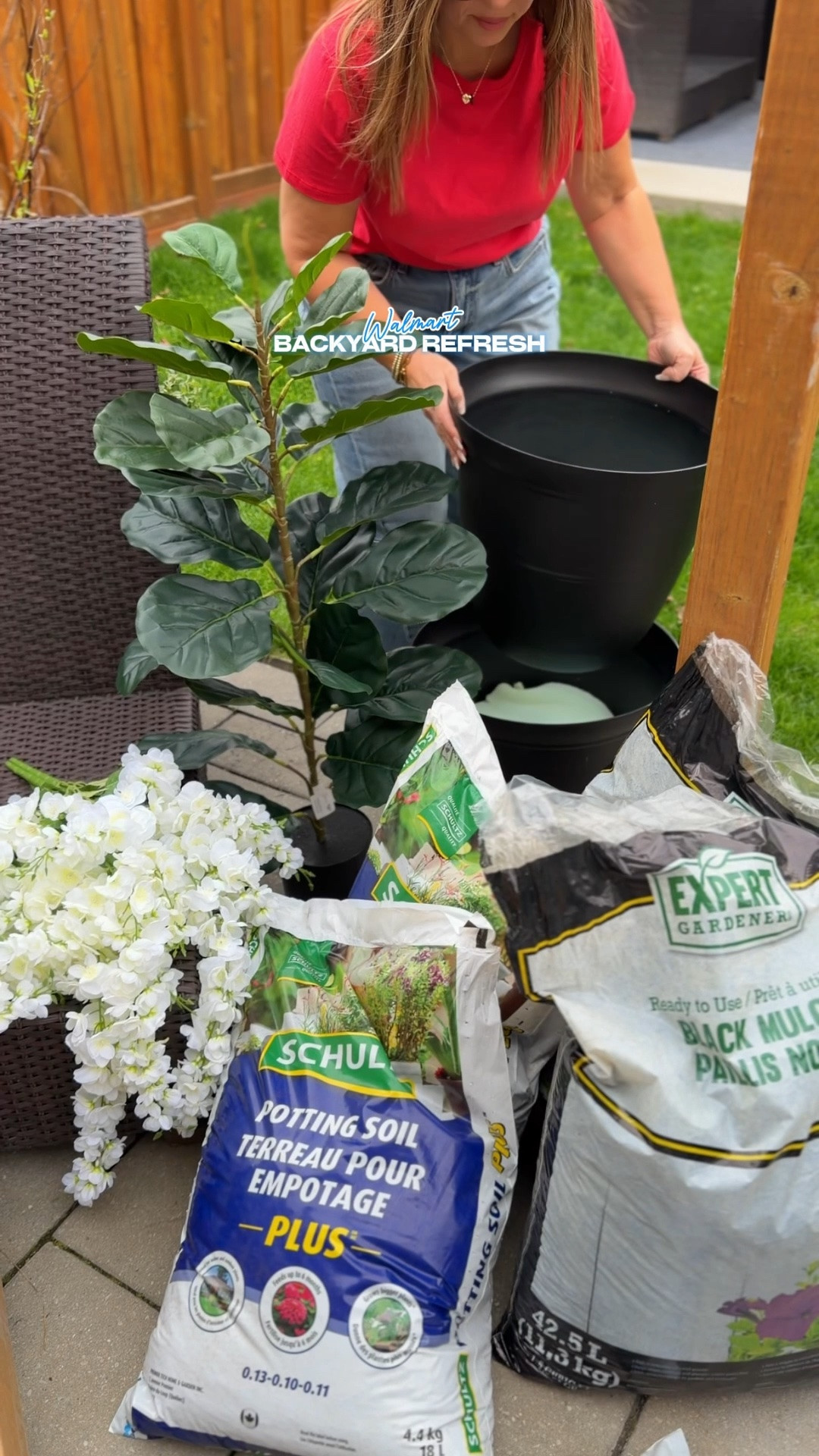The easiest backyard hack? Artificial trees in oversized planters. 🙌 Say goodbye to faded flowers and hello to a lush, green oasis that stays perfect all year long. Found everything I needed to refresh my space for less at Walmart! 🛒🌿 

#ltkhome #WalmartHome #OutdoorDecor #DIYBackyard #SummerVibes

#LTKcanada #LTKsummer #LTKhome