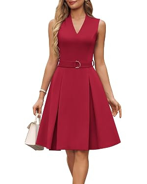 GRACE KARIN Women's Wear to Work Dresses 2026 Business Office Fit and Flare Midi Dress Church Out... | Amazon (US)