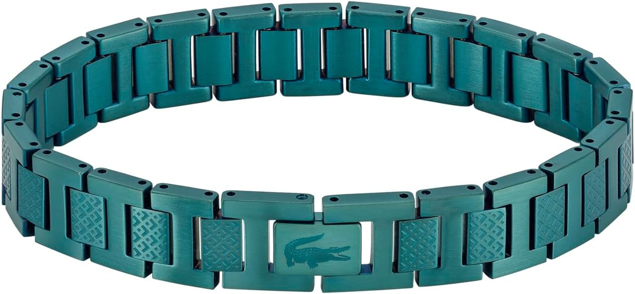 Lacoste Metropole Bracelet – Unisex H-Link with Crocodile Clasp – Adjustable Polished Finish ... | Amazon (US)