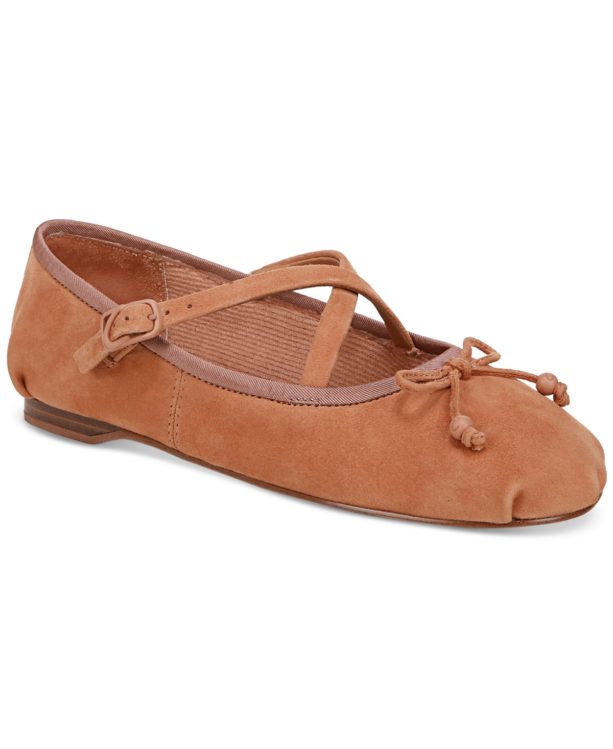 Circus Ny by Sam Edelman Women's Zuri Crossband Ballet Flats - Cinnamon Sugar Suede | Macy's
