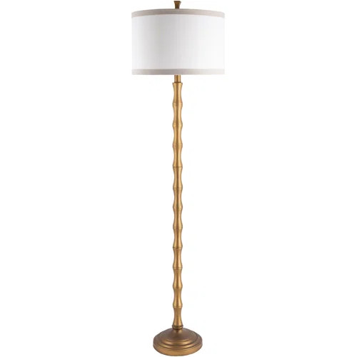 Chamelle 63.5'' Antique Gold Traditional Floor Lamp | Wayfair North America