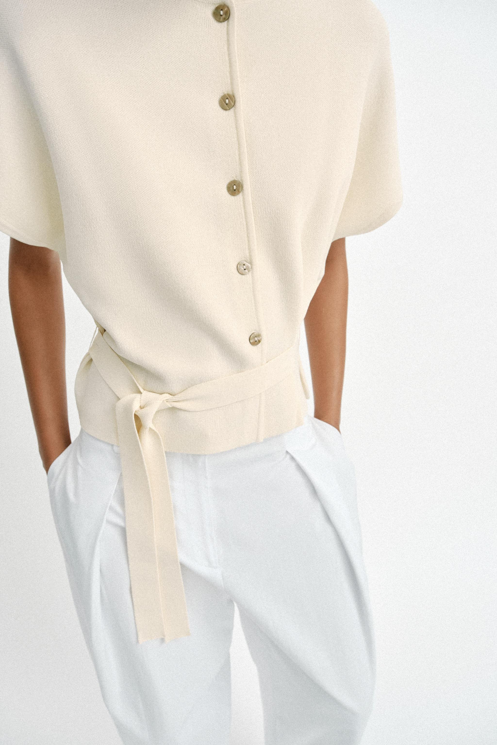 CARDIGAN WITH BELT | Zara UK