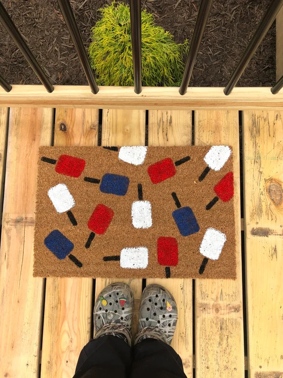 Popsicle Doormat  Summer Doormat  4th of July Doormat  Home | Etsy | Etsy (US)