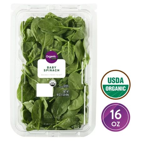 Marketside Organic Baby Spinach, 16 oz | Walmart Online Grocery