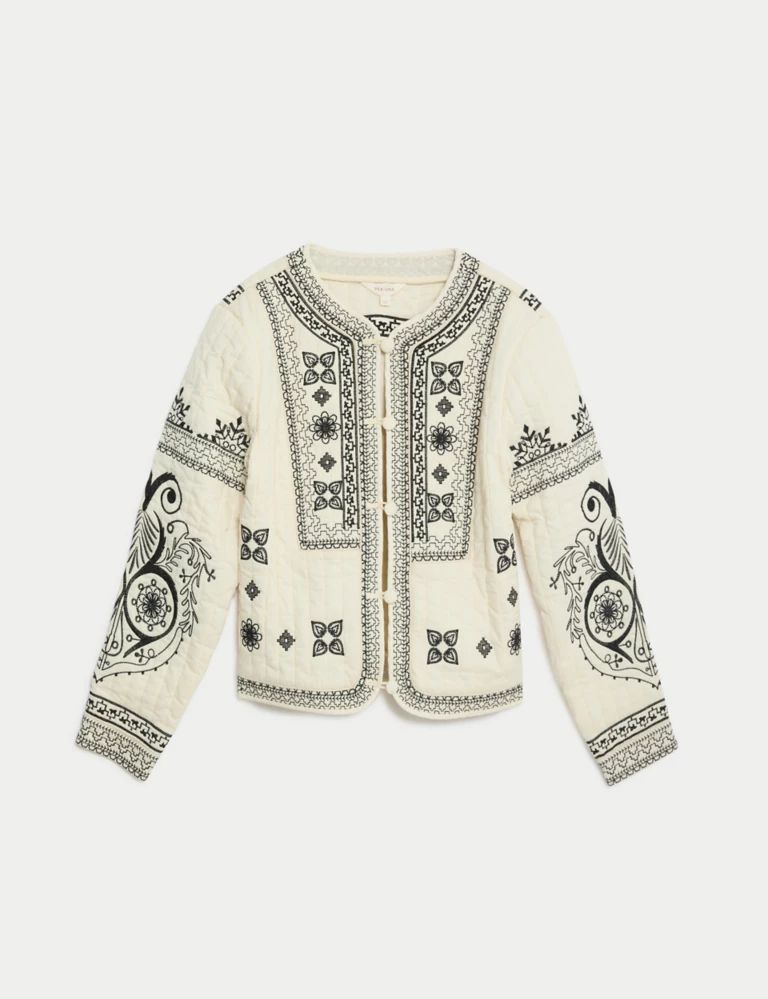 Pure Cotton Embroidered Short Jacket | Marks & Spencer (UK)