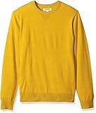 Amazon Brand - Goodthreads Men's Lightweight Merino Wool Crewneck Sweater, Yellow, Medium Tall | Amazon (US)