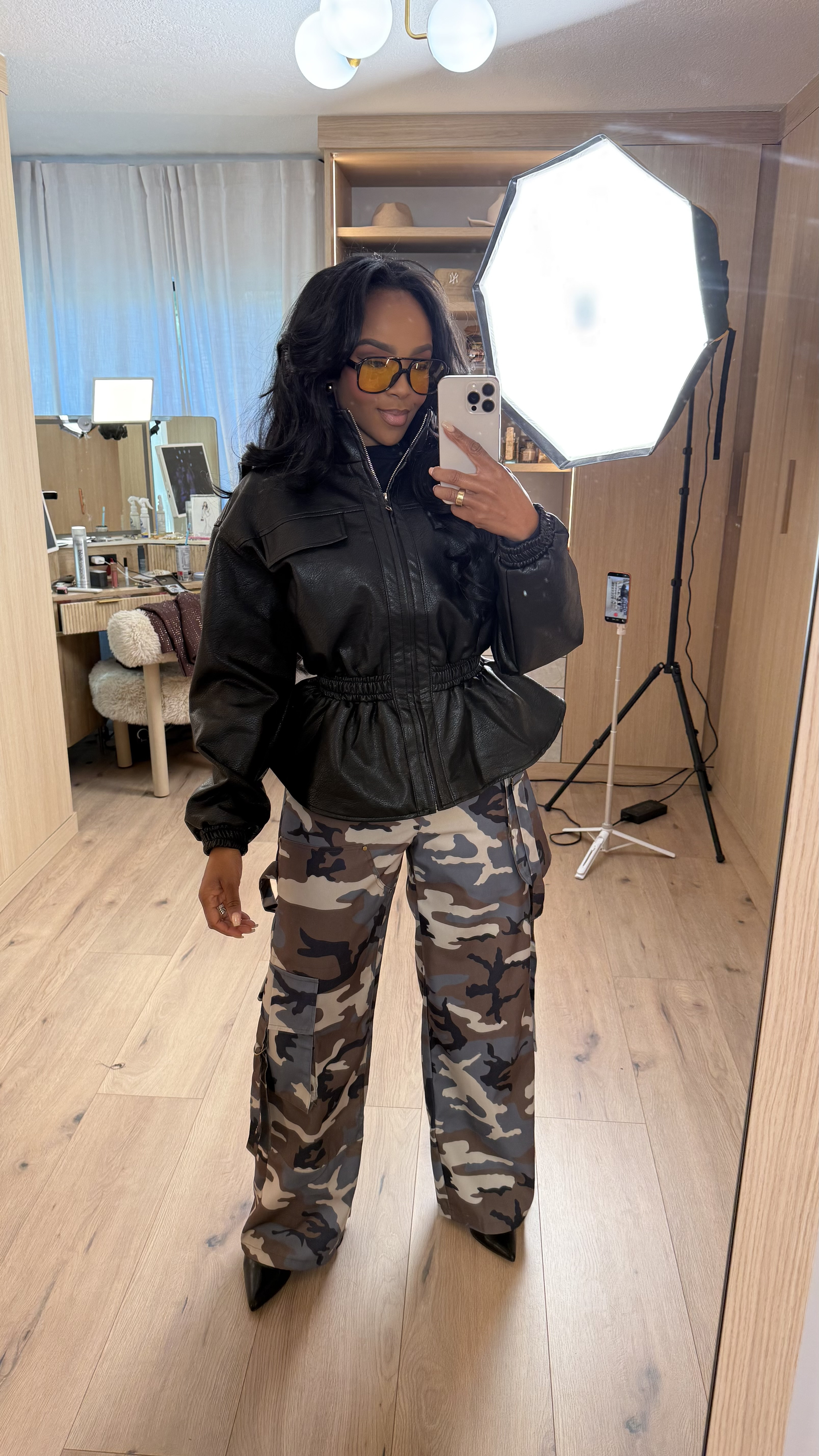 Utility edge with a polished twist — this camo pant and cinched jacket combo is the definition of cool-girl layering. The structured jacket sharpens the look while the relaxed pants keep it effortless. Styled multiple ways, this is one of those outfits where the cost per wear drops fast.

Perfect for casual days, city errands, travel days, or an elevated off-duty moment.

📏 Sizing & Fit:
Top: Size Small  
Jacket: Size Small  
Pants: 27 Long  
Boots: True to size  
Height: 5'4" | 138 lbs | 34D | 27" waist | 40" hips

Tap to get details and see every piece linked.

This outfit features a camo pant outfit, utility jacket look, edgy everyday style, fall street style outfit, casual chic layering, and neutral wardrobe staples that work season after season.

#LTKfinds #camooutfit #streetstyle

Follow me on Instagram and YouTube @kirasfashionfinds