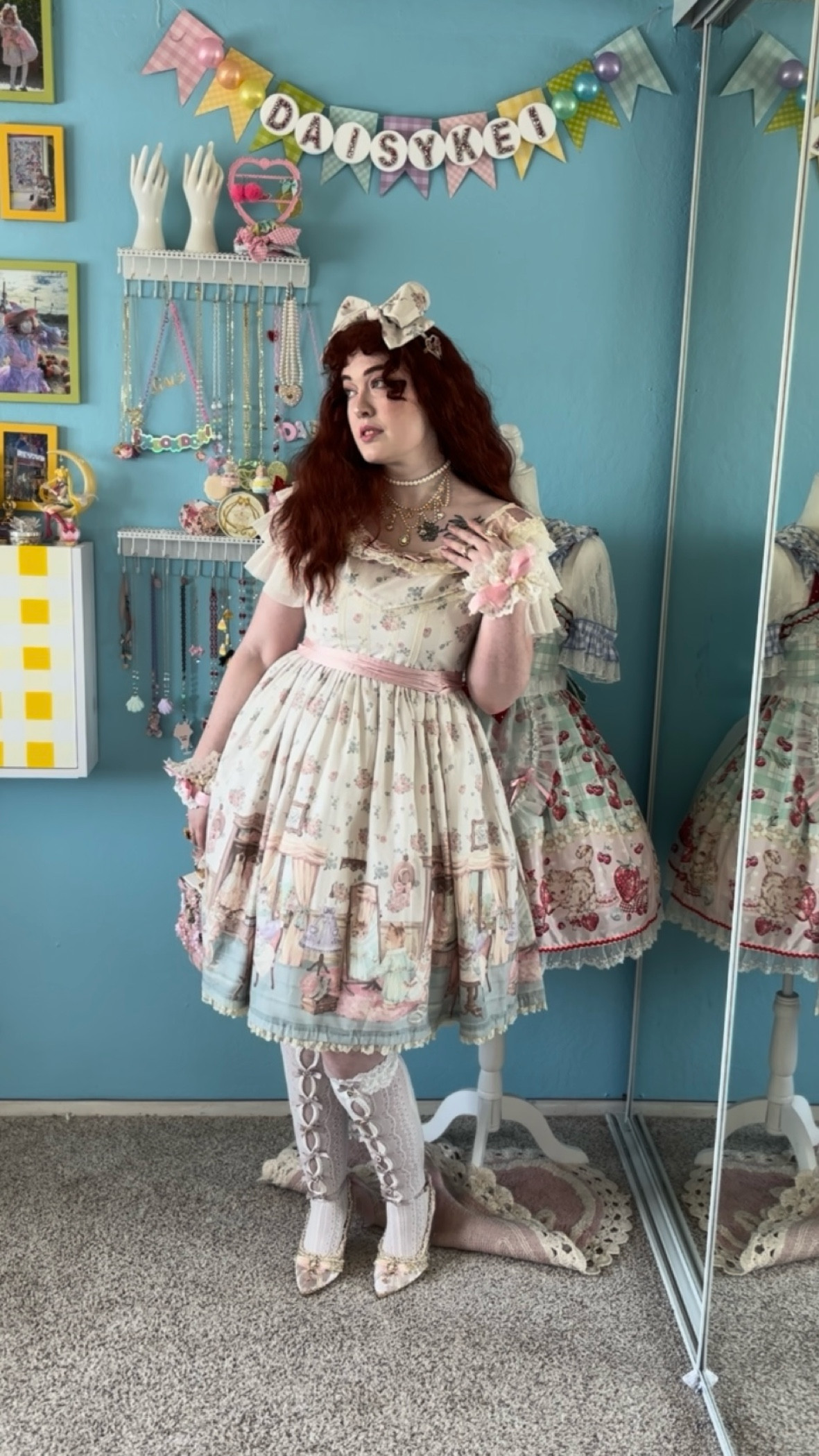 This sweet OP is by a Chinese designer called Lilla Berry! I believe it’s called Kitten’s Dressing Room. It’s a pint with little kittens wearing and putting on lolita dresses! 

#LTKSeasonal #LTKStyleTip #LTKBeauty