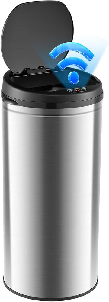 Goplus Automatic Motion Sensor Trash Can, 8 Gallon /30 L Touchless Trash Bin with Soft Close Lid,... | Amazon (US)