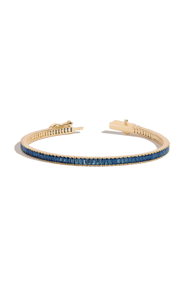 Lab Grown Blue Sapphire Baguette Tennis Bracelet (Women) | Nordstrom | Nordstrom